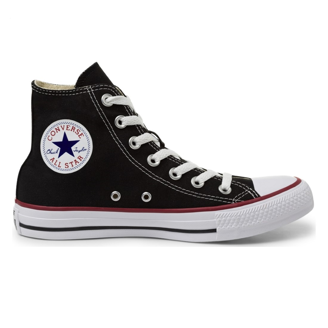 Tnis Cano Alto Converse Chuck Taylor HI - Preto e Vermelho