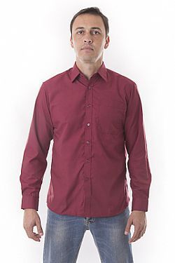 camisa social vinho com calça preta