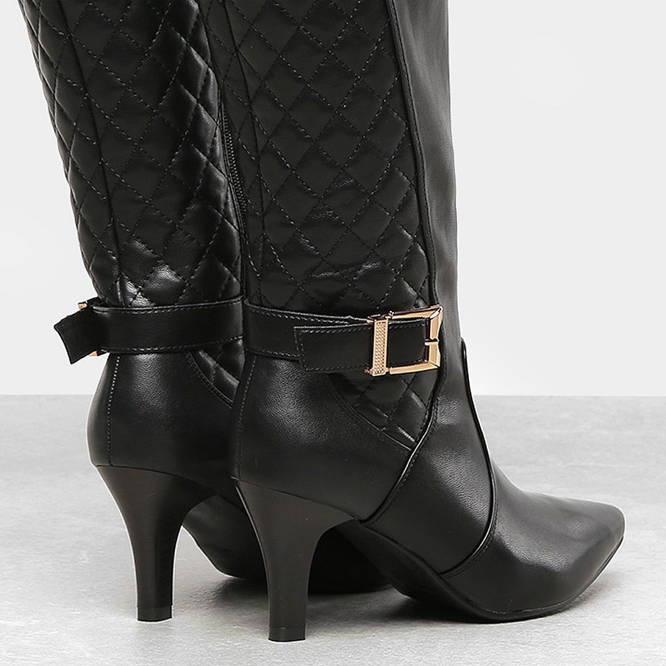 bota cano alto de salto fino