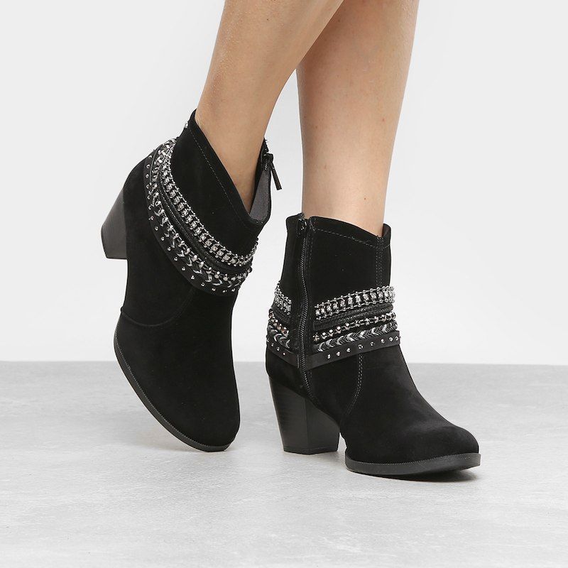 bota dakota preta cano curto
