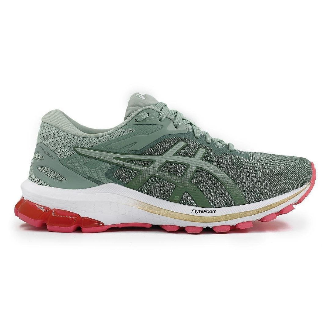 Tenis Asics GT 1000 10 Feminino - Verde e Rosa