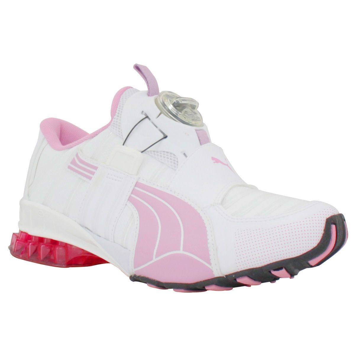 puma disc feminino preto e rosa