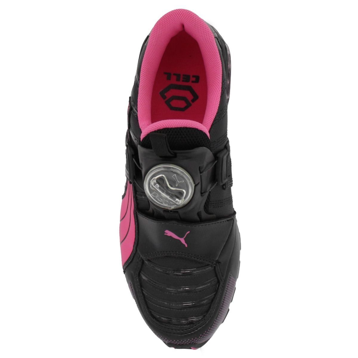 puma disk rosa e preto