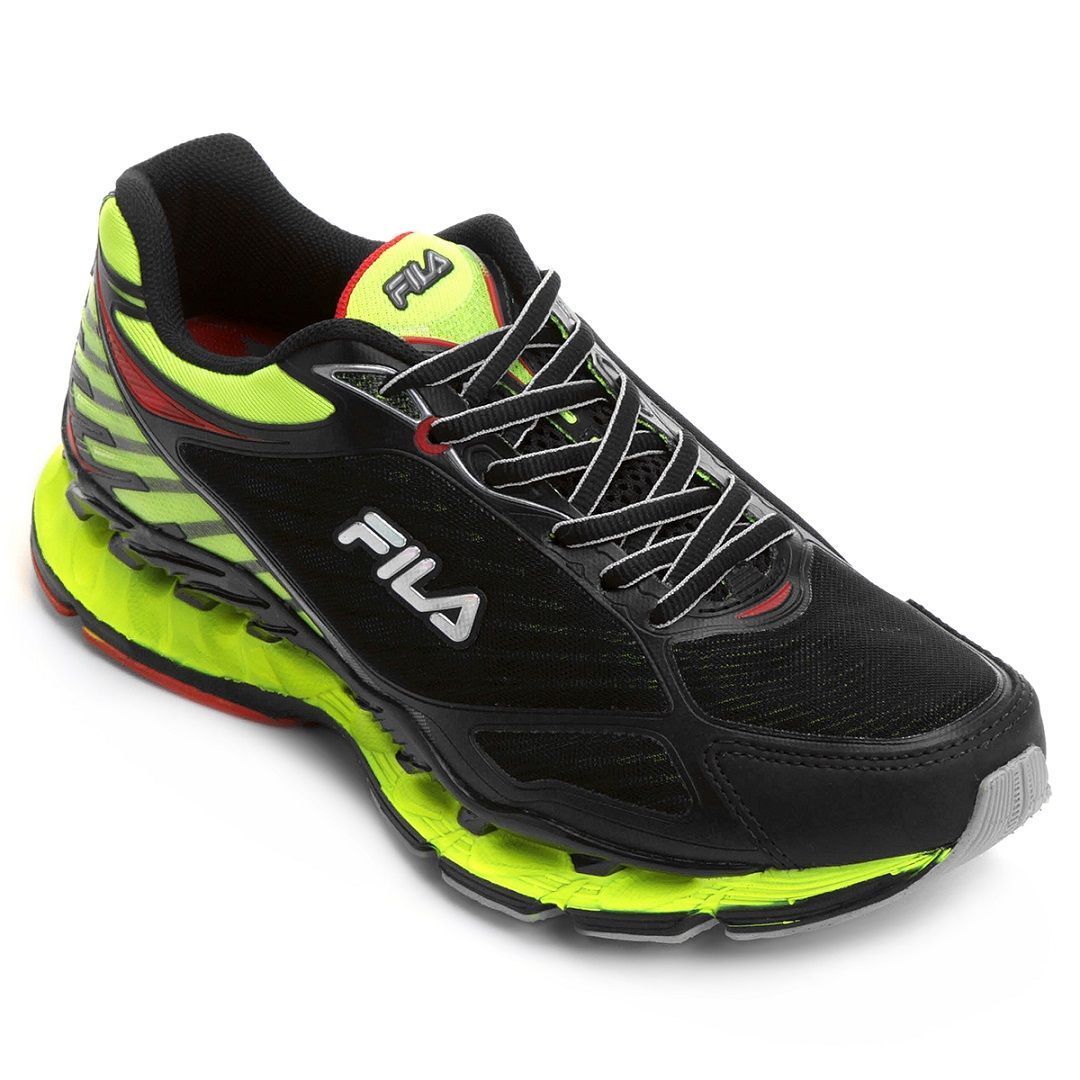 tenis fila preto e verde