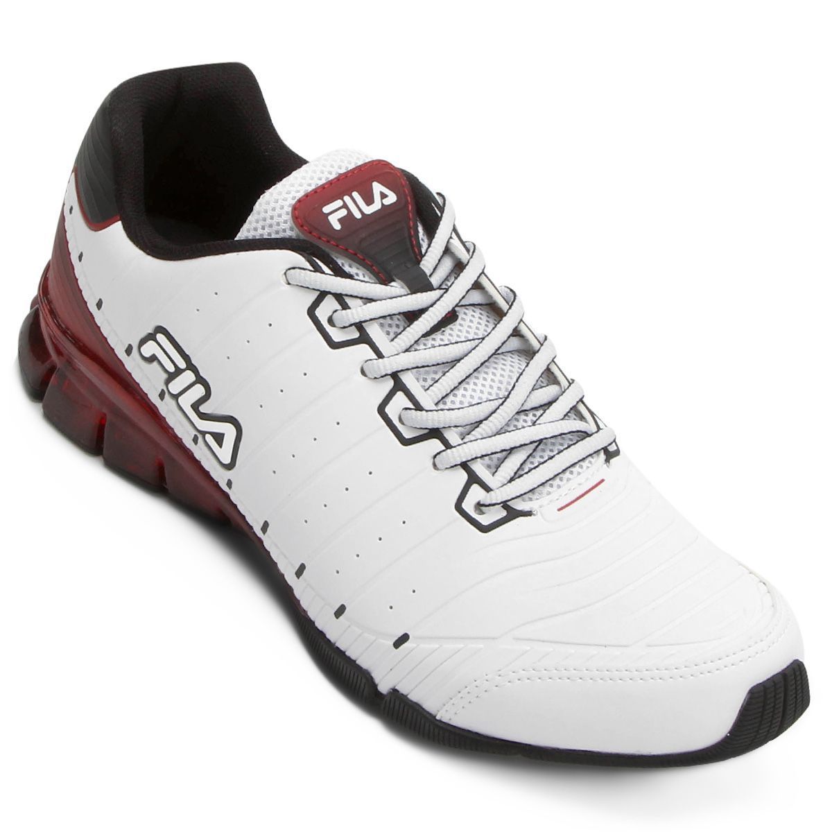 tenis fila preto e branco masculino