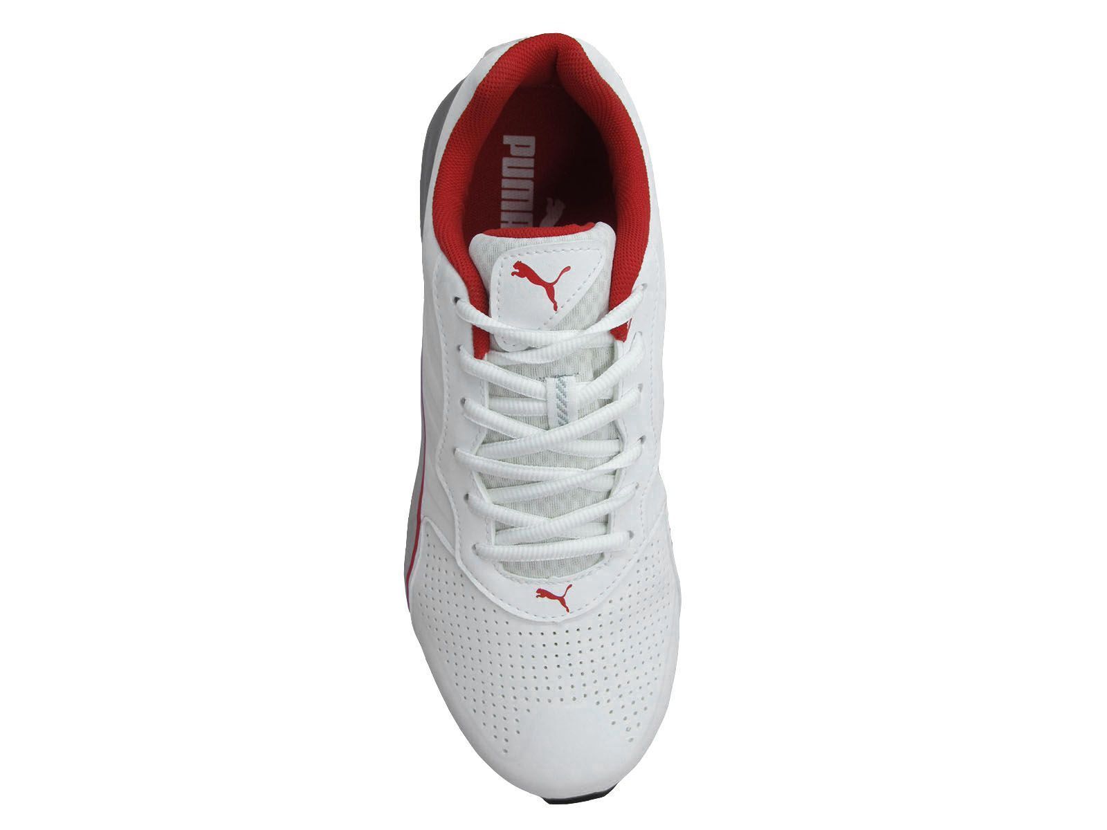 tenis puma vermelho e branco