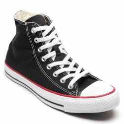 T�nis Cano Alto Converse Chuck Taylor HI - Preto e Vermelho