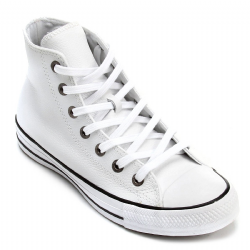 T�nis Couro Converse Chuck Taylor HI - Branco