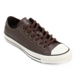 T�nis Couro Converse Chuck Taylor - Marrom