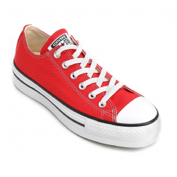 T�nis Converse Chuck Taylor Plataforma Lift - Vermelho